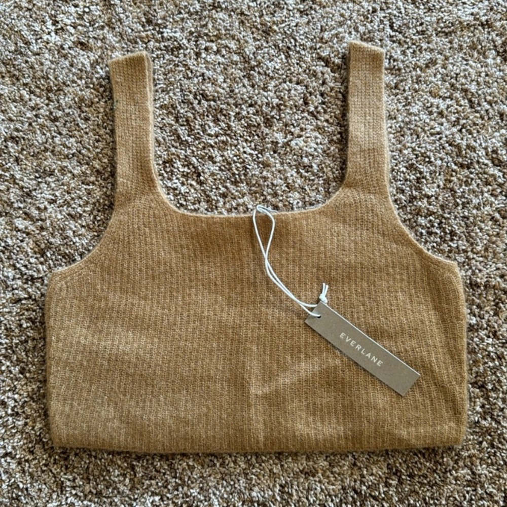 Everlane Camel Knit Tank Top